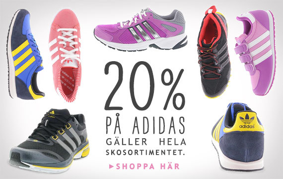 20% rabatt på alla Adidas-skor hos Brandos