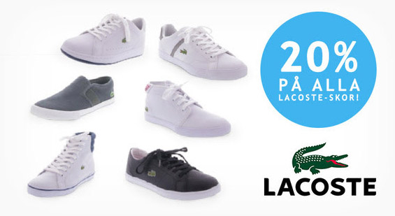 20% rabatt på Lacoste-skor hos Brandos