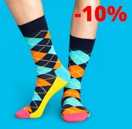 10% rabatt hos Happy socks med rabattkod